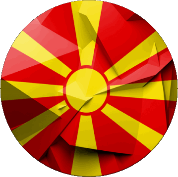 Tondo Macedonia Europa Bandiere 