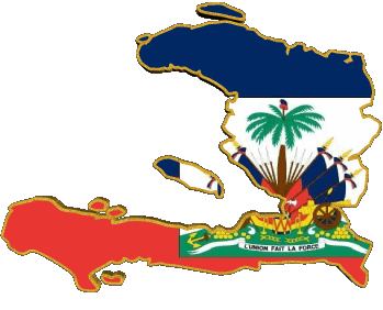 Carta Geografica Haiti America Bandiere 