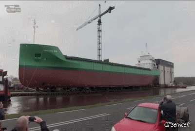 Mise à l eau Boote Transport Humor -  Fun 