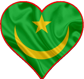 Coeur Mauritanie Afrique Drapeaux 