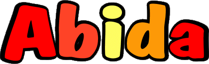 Abida A WEIBLICH - Maghreb Muslim Vorname 