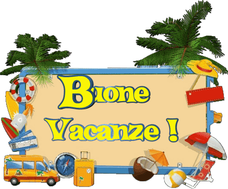 06 Sfondo trasparente Buone Vacanze Italiano Messagi 