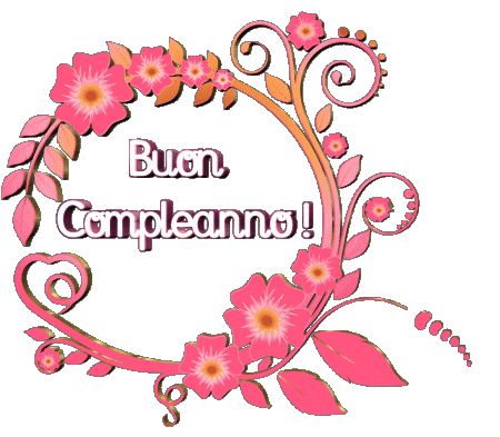 022 Fond Transparent Floreale Buon Compleanno Italien Messages 