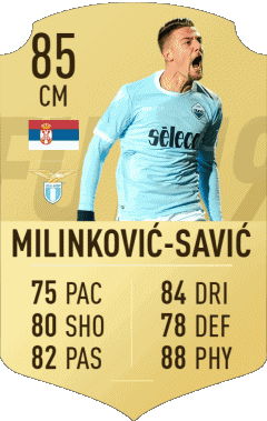 Sergej Milinkovic-Savic Serbia F I F A - Card Players Video Games Multi Media 