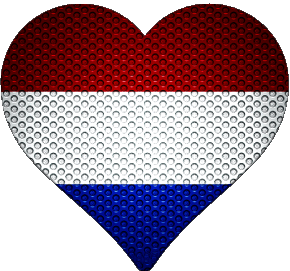 Heart Netherlands Europe Flags 