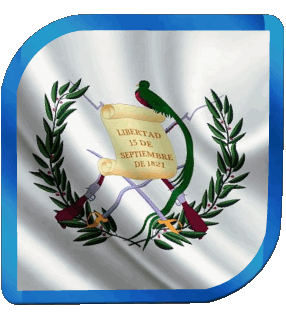Square Guatemala America Flags 