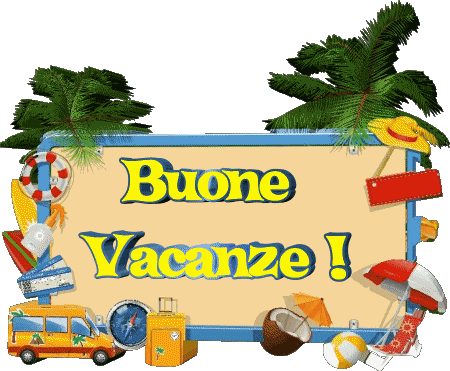 06 Sfondo trasparente Buone Vacanze Italiano Messagi 
