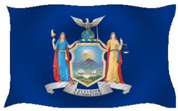 Welligkeit New York U.S.A - States Amerika Fahnen 