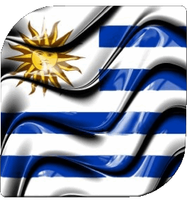 Carré Uruguay Amériques Drapeaux 
