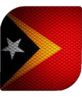 Square East Timor Asia Flags 