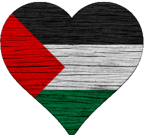 Coeur Palestine Asie Drapeaux 