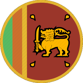 Runde Sri Lanka Asien Fahnen 