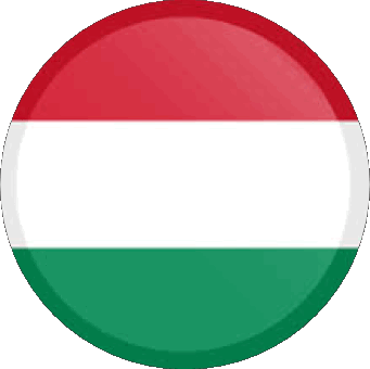 Round Hungary Europe Flags 