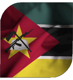 Square Mozambique Africa Flags 