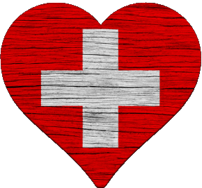 Coeur Suisse Europe Drapeaux 