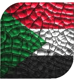 Square Sudan Africa Flags 