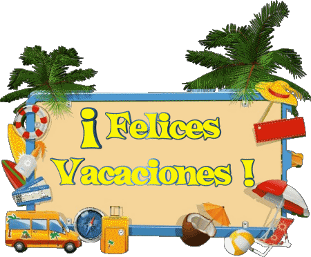 06 Fondo transparente Felices Vacaciones Español Mensajes 