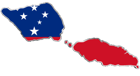 Map Samoa Oceania Flags 