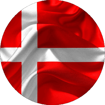 Round Denmark Europe Flags 