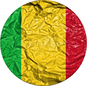 Runde Mali Afrika Fahnen 