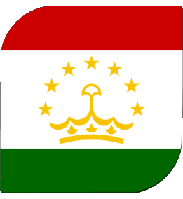 Quadrato Tajikistan Asia Bandiere 