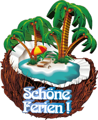 23 Sfondo trasparente Schöne Ferien Tedesco Messagi 