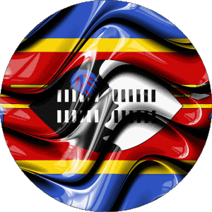 Rond Eswatini Afrique Drapeaux 
