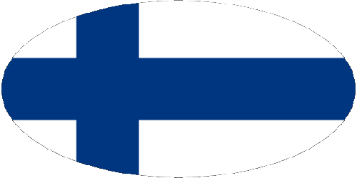 Ovale Finlandia Europa Bandiere 