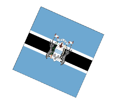 Kugel - Würfel Botswana Afrika Fahnen 