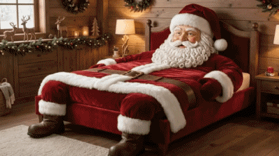 “A letto” (Natale) A.I Miscela Umorismo -  Fun 