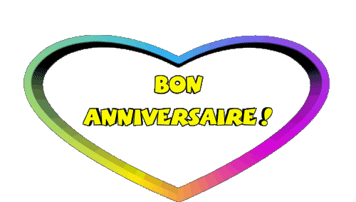 002 Coeur Bon Anniversaire Français Messages 