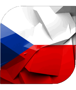 Square Czech Republic Europe Flags 