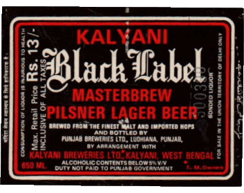 kalyani India Cervezas Bebidas 