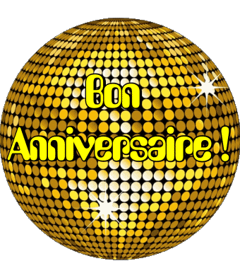 013 Fondo transparente Abstrait - Géométrique Bon Anniversaire Francés Mensajes 