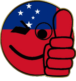 Smiley - OK Samoa Océanie Drapeaux 