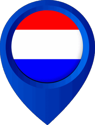 Epingle de Localisation Pays-Bas Europe Drapeaux 