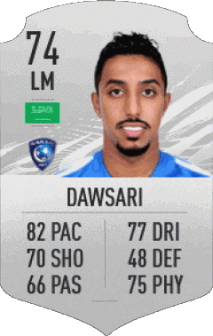 Salem Al Dawsari Arabie Saoudite F I F A - Joueurs Cartes Jeux Vidéo Multi Média 