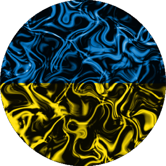 Rond Ukraine Europe Drapeaux 