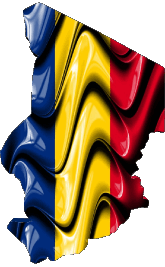 Map Chad Africa Flags 