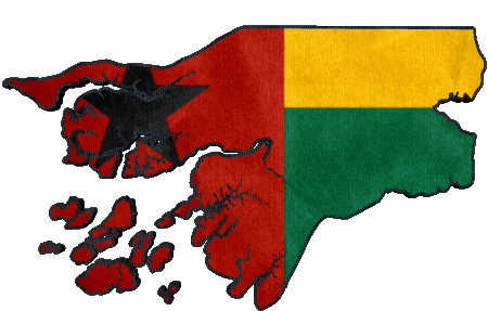 Carte Guinée Bissau Afrique Drapeaux 