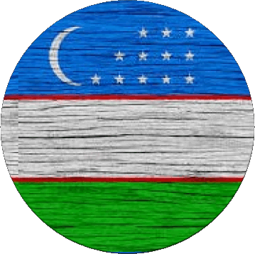 Tondo Uzbekistan Asia Bandiere 