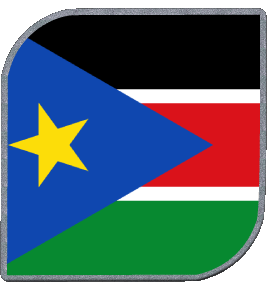 Quadrato Sudan del sud Africa Bandiere 