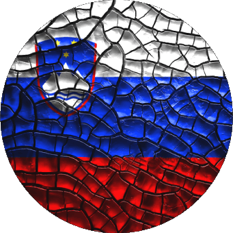 Rond Slovénie Europe Drapeaux 