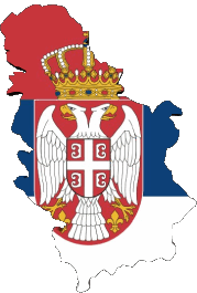 Map Serbia Europe Flags 