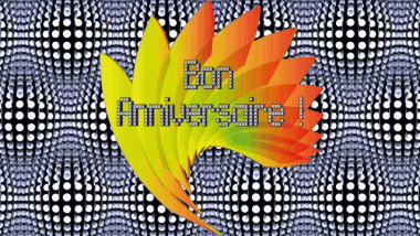 004 Fond Animé Abstrait - Géométrique Bon Anniversaire Français Messages 