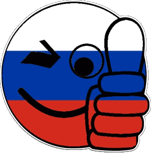 Smiley - OK Russie Europe Drapeaux 