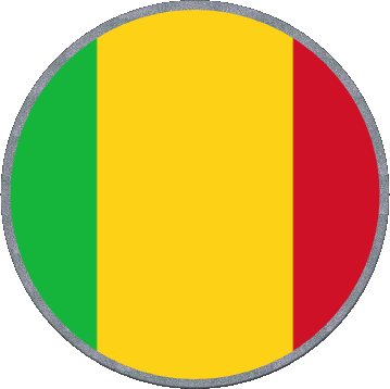 Runde Mali Afrika Fahnen 