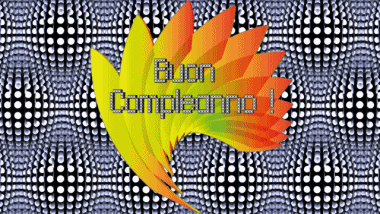 004 Sfondo animato Astratto - Geometrico Buon Compleanno Italiano Messagi 