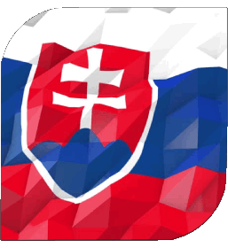 Square Slovakia Europe Flags 