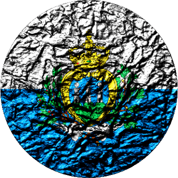 Round San Marino Europe Flags 